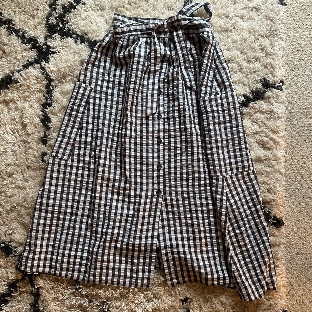 ASOS Navy & White Gingham Skirt